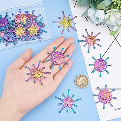 20 шт. 2 стильных радужных железных подвески IFIN-FH0001-57