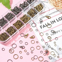 40 шт. 2 цветные застежки из цинкового сплава&nbsp;DIY-YW0006-32