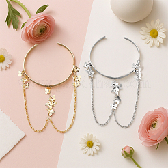 2 шт. 2 цвета железные браслеты на плечо для женщин&nbsp;AJEW-HY0002-61B