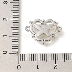 Звенья из латуни с прозрачным кубическим цирконием в форме сердца KK-K388-83P