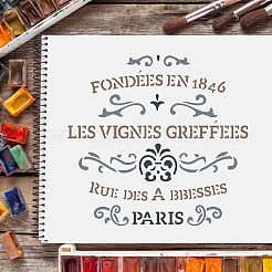 Пластиковые многоразовые шаблоны трафаретов для рисования&nbsp;DIY-WH0172-148