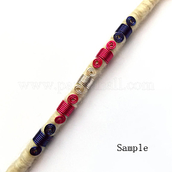Aluminium Haargeflecht Dreadlock Perlen&nbsp;X-ALUM-S017-001A