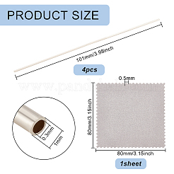 4 шт. круглая трубка из стерлингового серебра STER-BC0001-69