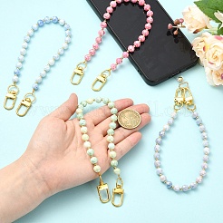 Handy-Armbänder mit runden Glasperlen&nbsp;HJEW-YW00517-04