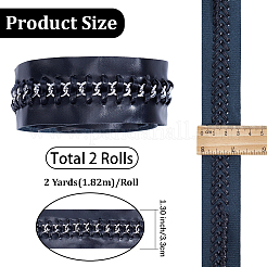 2 Yards flache PU-Kunstlederschnüre&nbsp;OCOR-CL0001-08B