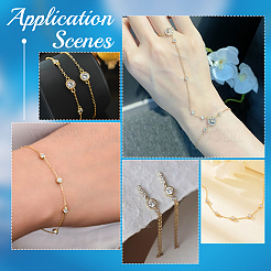 10 шт. 925 подвески-коннектора из стерлингового серебра с микропаве из прозрачного кубического циркония&nbsp;STER-PH0004-14