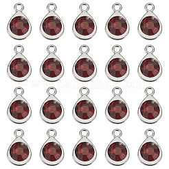 20 Stück facettierte Glasanhänger&nbsp;RGLA-TADJ0001-01A