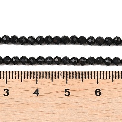 Нити бусин из натурального окрашенного и нагретого черного оникса&nbsp;G-A129-3mm-25