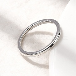 真鍮製指輪  ラックめっき  長持ちメッキ  カドミウムフリー＆鉛フリー  プラチナ  2mm  内径：17mm&nbsp;RJEW-P166-07A-P
