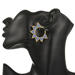 Aretes de aro con cuentas de vidrio&nbsp;EJEW-MZ00750-01