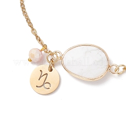 Ионное покрытие(ip) 304 нержавеющая сталь браслеты с подвесками Козерог&nbsp;BJEW-JB12030-02