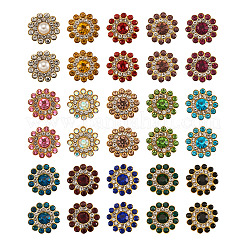 300 шт. 15 пуговицы в форме цветка со стразами&nbsp;RB-YS0001-02