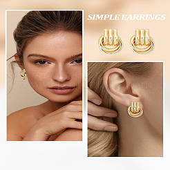 1 пара серег-гвоздиков из латуни&nbsp;EJEW-LP0001-69