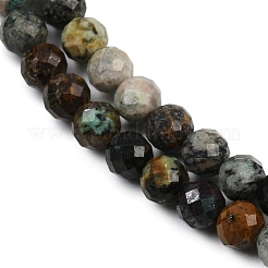 Бусы натуральная африканская бирюза (яшма) G-G281-B01-6mm