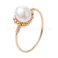 Натуральные перламутровые кольца RJEW-JR00601