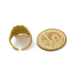 Кольца-манжеты в форме ракушки из нержавеющей стали 304 для женщин&nbsp;RJEW-M019-01G