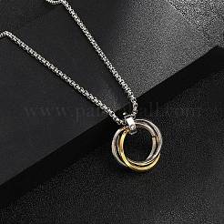 Сплав цинка ожерелья шкентеля NJEW-M211-12B-GP