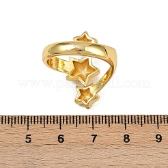 Латунь манжеты кольца RJEW-C139-15A-G