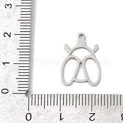 ステンレスペンダント201個  てんとう虫のチャーム  ステンレス鋼色  18x13x1mm  穴：1.4mm&nbsp;STAS-F316-09P