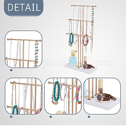 3-ярусные железные т-образные стойки для ювелирных изделий&nbsp;LS-ODIS-C008-02G