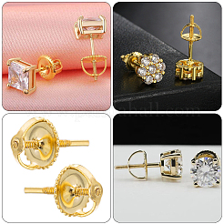 30 шт. Латунные гайки для ушей&nbsp;KK-BBC0019-92G