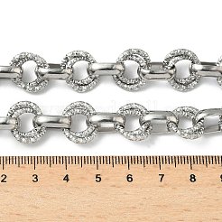 Текстурированные цепочки из двух звеньев из нержавеющей стали 304 NJEW-S453-02P-B