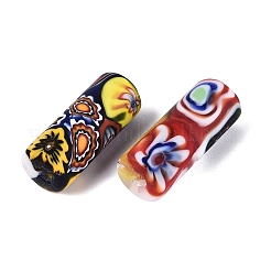 Handgefertigte Millefiori-Glassäulenperlen&nbsp;LA-N001-02B-01