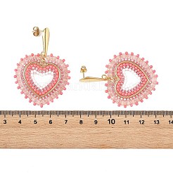 Perle de verre perles dangle boucles d'oreilles&nbsp;EJEW-MZ00768