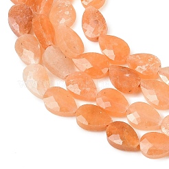 Натуральные оранжевые бусины из авантюрина&nbsp;G-A303-A02-01