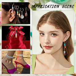 Прямоугольные подвески из смолы и орехового дерева с замком маркеры петель HJEW-PH01563