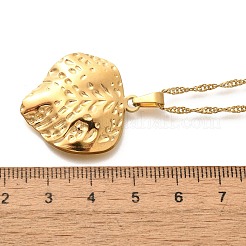 Летние пляжные ожерелья из нержавеющей стали 304 с подвеской в виде веревки и цепи для женщин&nbsp;STAS-Z108-01G-03