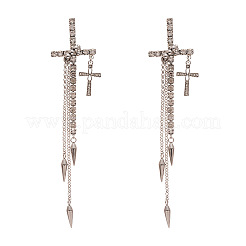 Messing-Strass-Ohrstecker für Damen&nbsp;WG65369-01