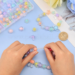 154шт набор прозрачных акриловых бусин TACR-CA0001-27