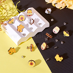 Деревянные серьги-гвоздики на тему пчелы&nbsp;WOOD-TA0002-64