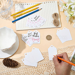 120 шт. 6 стиля День благодарения слова наилучшие пожелания бант печатная бумага спасибо подарочные бирки&nbsp;AJEW-SP0003-63A