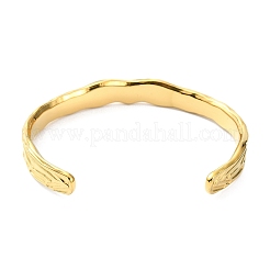 Текстурированные открытые браслеты-манжеты из нержавеющей стали 304 для женщин&nbsp;LS-STAS-B068-02G