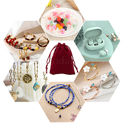 25шт прямоугольные бархатные мешочки с завязками TP-BBC0001-04A-02