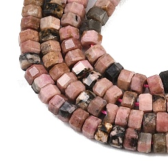 Природные родонит бисер нитей&nbsp;G-G345-C16-2x4mm