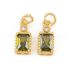 Messing ebnen Zirkonia Charms&nbsp;CU-CBA3D67-07G