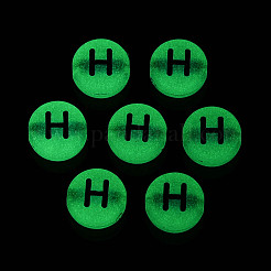 Светящиеся матовые акриловые бусины FACR-T008-02H