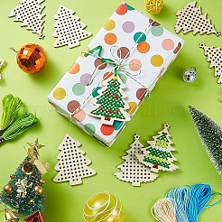 1 пакетик наборов для вышивки крестом по дереву на рождественскую тематику&nbsp;WOOD-SC0002-23B