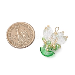 Прозрачные стеклянные подвески&nbsp;PALLOY-MZ00722-04