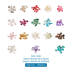 360 г набор бусин из пресноводных ракушек и драгоценных камней двух цветов&nbsp;G-CW0001-01