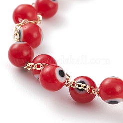 Braccialetti fatti a mano con perline malocchio&nbsp;BJEW-JB05856-01