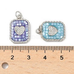 Покрытие стойки латунь микро паве кубический цирконий и подвески в виде ракушек&nbsp;KK-I357-12P