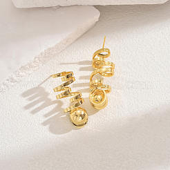 Серьги-гвоздики из нержавеющей стали с подвесками DP0671-2