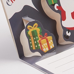 Tarjetas de felicitación navideñas emergentes y juego de sobres&nbsp;DIY-G028-D06