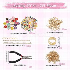 1 sachet kit de porte-clés à faire soi-même&nbsp;DIY-GL0007-19B