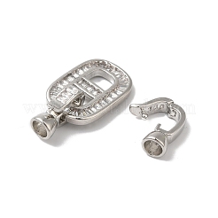 Реечное покрытие латунь микро паве прозрачный кубический цирконий складные застежки&nbsp;KK-A222-19P