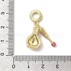 Латунь микропаве прозрачный кубический цирконий европейские подвески с подвесками KK-A278-08G-01